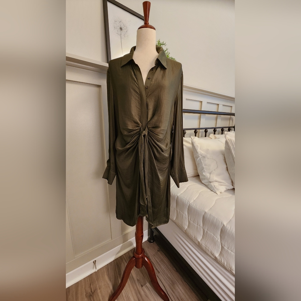 Steve Madden Olive Long Sleeve Dress